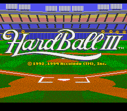 Hardball III Title Screen